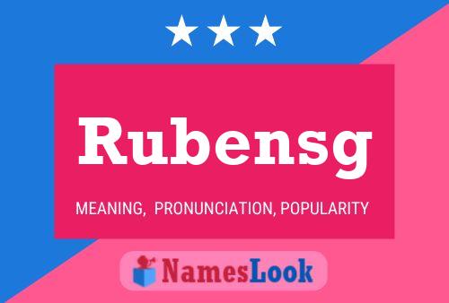 Póster del nombre Rubensg