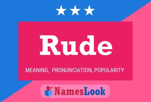 Póster del nombre Rude