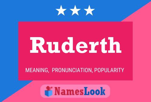 Póster del nombre Ruderth