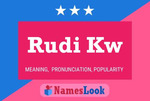 Póster del nombre Rudi Kw