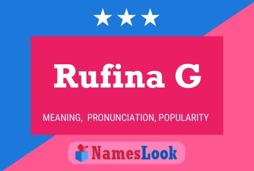 Póster del nombre Rufina G