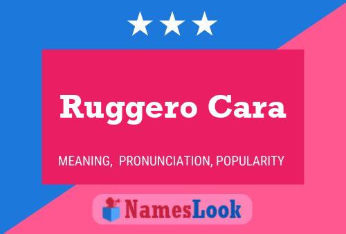 Póster del nombre Ruggero Cara