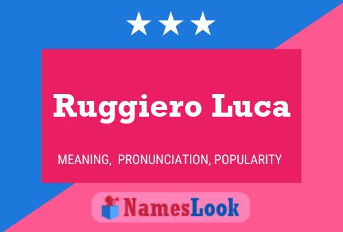 Póster del nombre Ruggiero Luca