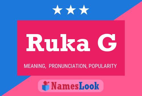 Póster del nombre Ruka G