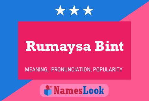 Póster del nombre Rumaysa Bint