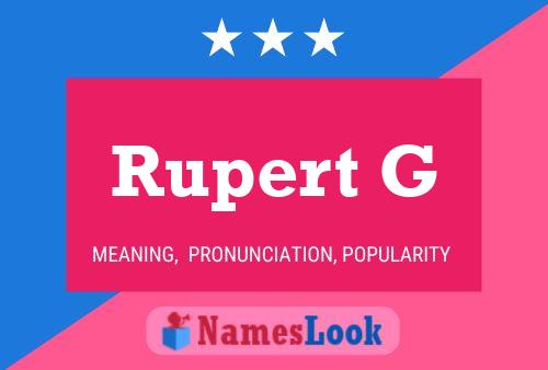 Póster del nombre Rupert G