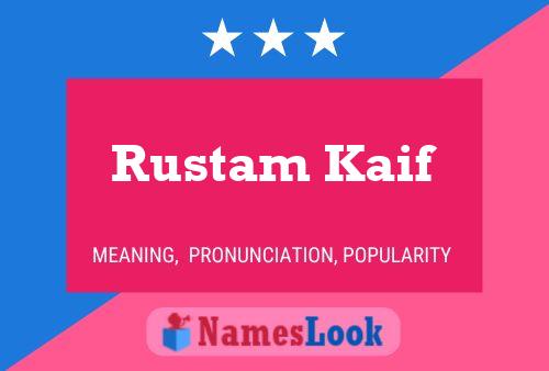 Póster del nombre Rustam Kaif