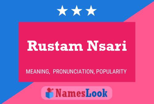 Póster del nombre Rustam Nsari