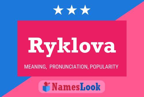 Póster del nombre Ryklova