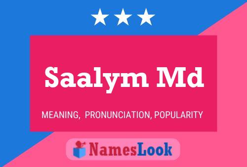 Póster del nombre Saalym Md