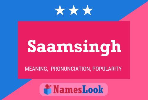 Póster del nombre Saamsingh