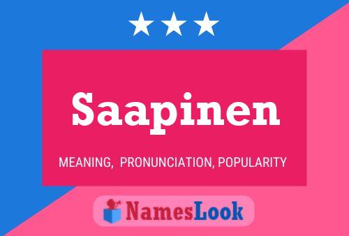 Póster del nombre Saapinen