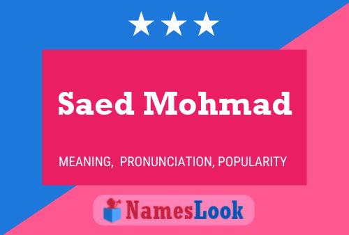 Póster del nombre Saed Mohmad