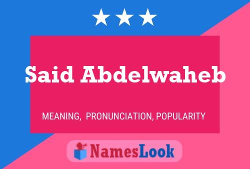 Póster del nombre Said Abdelwaheb