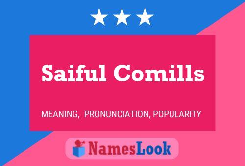 Póster del nombre Saiful Comills