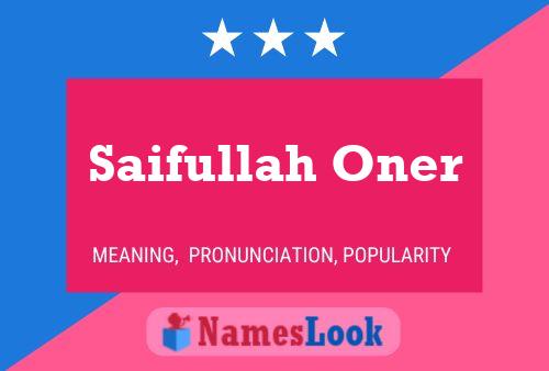 Póster del nombre Saifullah Oner