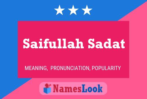 Póster del nombre Saifullah Sadat