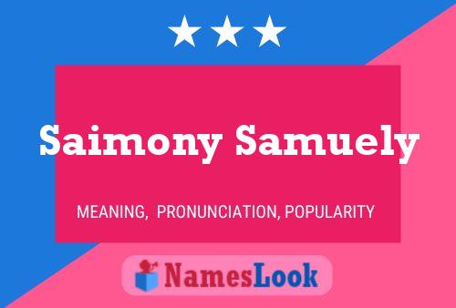 Póster del nombre Saimony Samuely