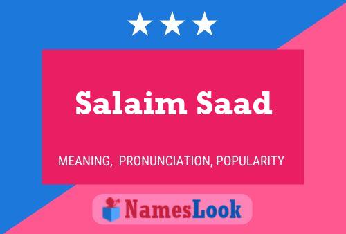 Póster del nombre Salaim Saad