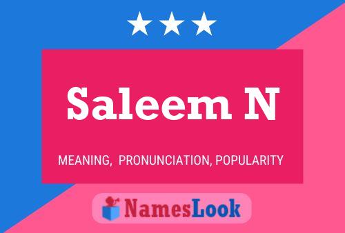 Póster del nombre Saleem N