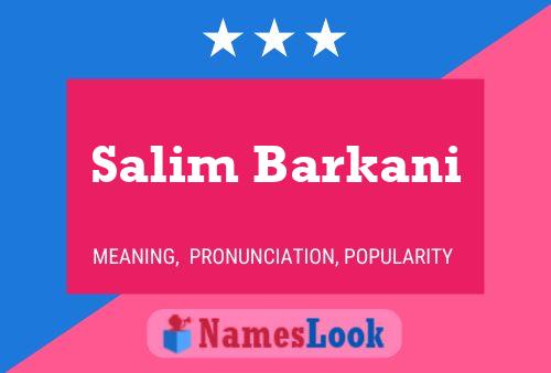 Póster del nombre Salim Barkani