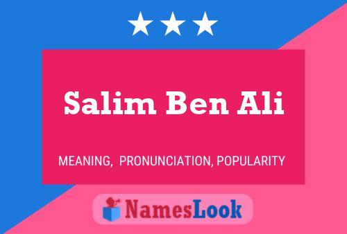 Póster del nombre Salim Ben Ali