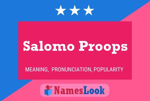 Póster del nombre Salomo Proops