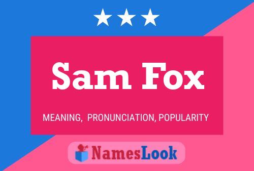 Póster del nombre Sam Fox