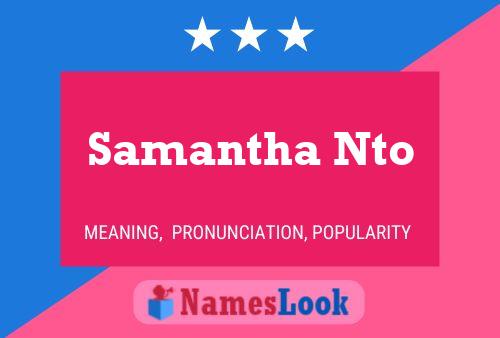 Póster del nombre Samantha Nto