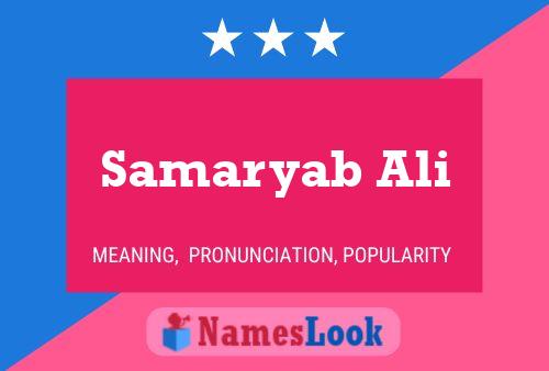 Póster del nombre Samaryab Ali