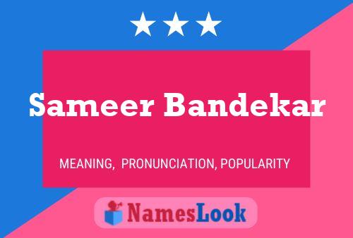 Póster del nombre Sameer Bandekar