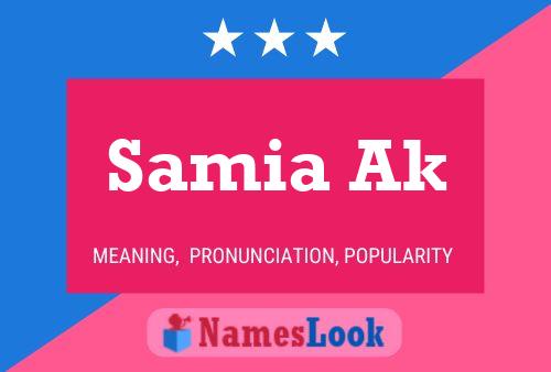 Póster del nombre Samia Ak