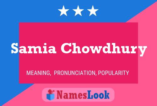 Póster del nombre Samia Chowdhury