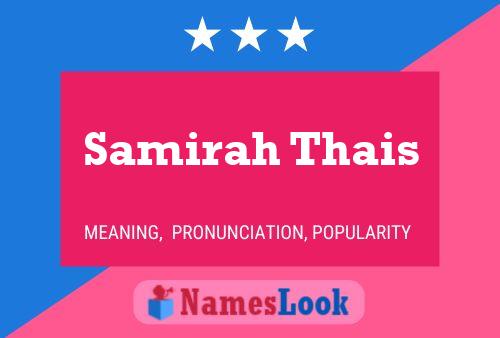 Póster del nombre Samirah Thais