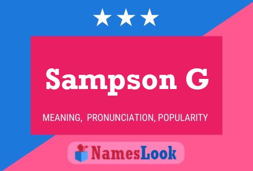 Póster del nombre Sampson G