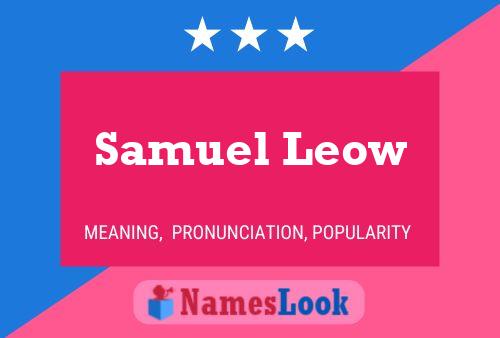 Póster del nombre Samuel Leow