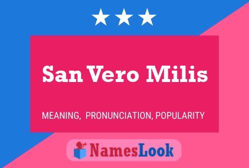 Póster del nombre San Vero Milis