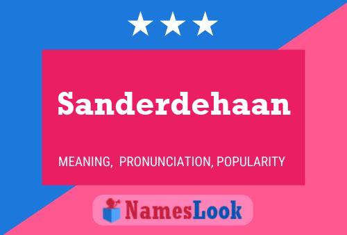 Póster del nombre Sanderdehaan