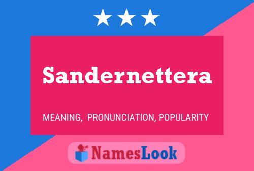 Póster del nombre Sandernettera