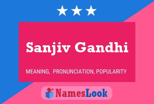 Póster del nombre Sanjiv Gandhi