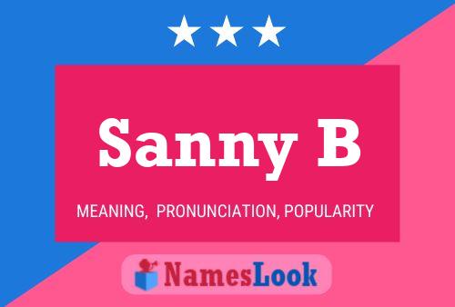 Póster del nombre Sanny B