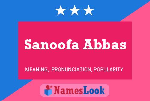 Póster del nombre Sanoofa Abbas