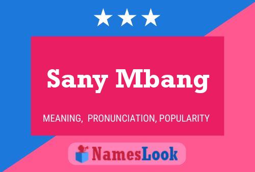 Póster del nombre Sany Mbang