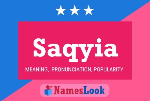 Póster del nombre Saqyia