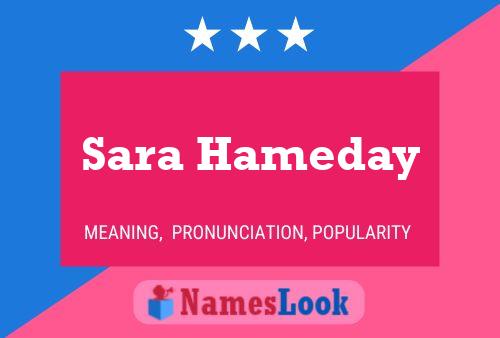 Póster del nombre Sara Hameday