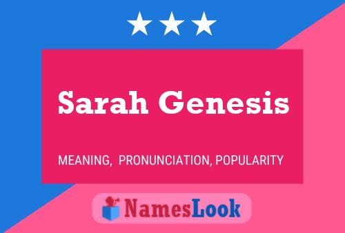 Póster del nombre Sarah Genesis