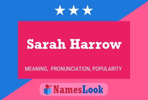 Póster del nombre Sarah Harrow