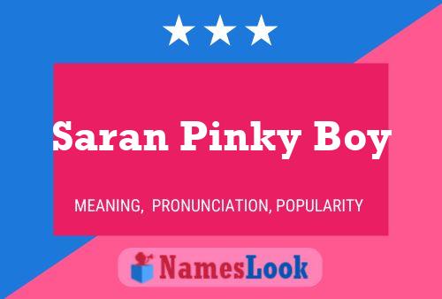 Póster del nombre Saran Pinky Boy