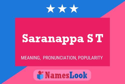 Póster del nombre Saranappa S T