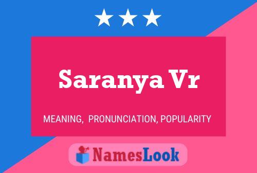 Póster del nombre Saranya Vr